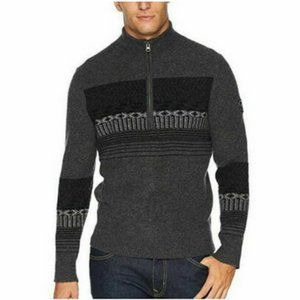 Obermeyer 1/2 Half Zip Grey Wool Sweater 2XL NEW
